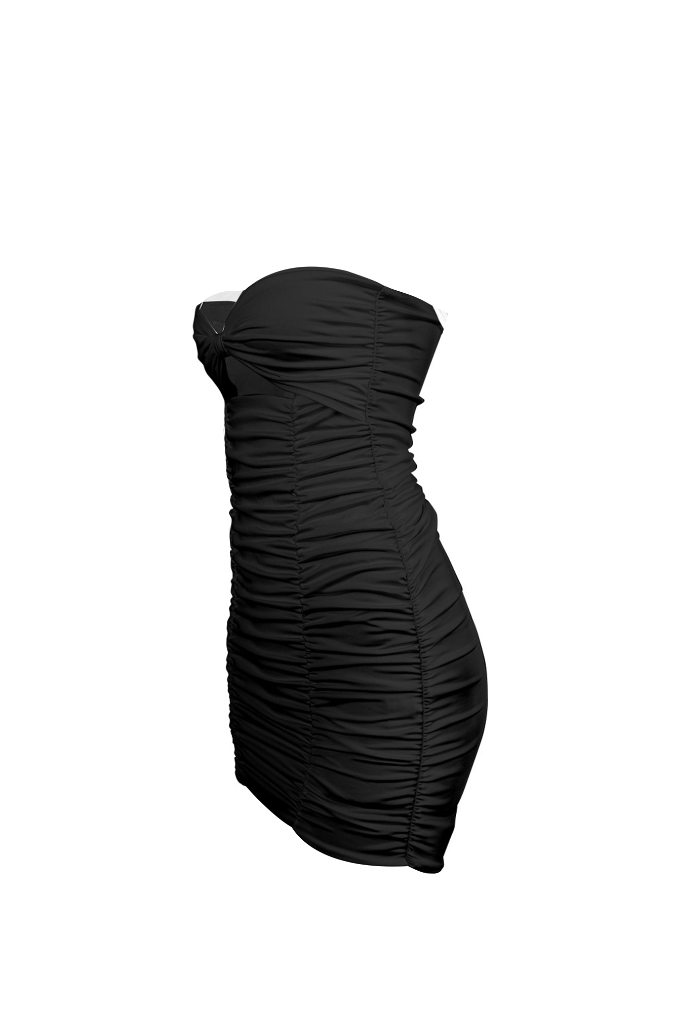 Bowknot Cut Out Pleated Mini Dress