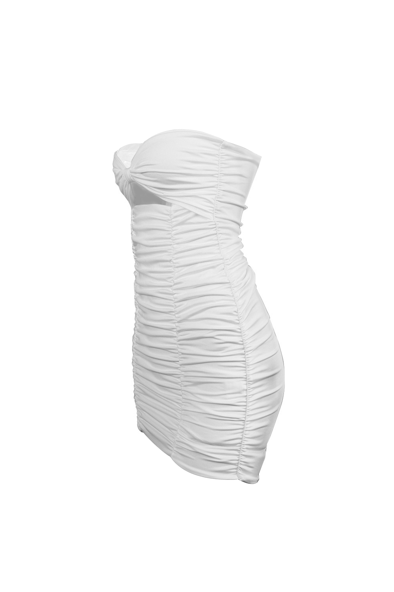Bowknot Cut Out Pleated Mini Dress